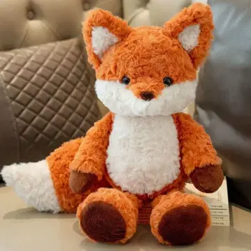 오렌지와 화이트 여우 봉제 인형
