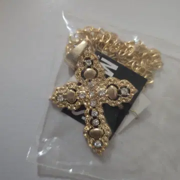 MA*RS 십자가 목걸이 크로스 스톤 GOLD