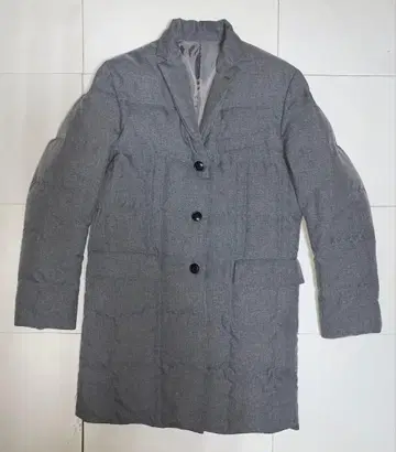 다운 체스터 코트 그레이