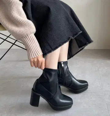 오리엔탈 트래픽 통굽 플랫폼 스트레치 부츠