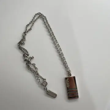 폴 스미스 실버 스트라이프 디자인 목걸이