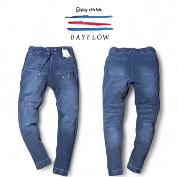 BAYFLOW siz3 인디고 염색 조거 팬츠 OCEANS 게재