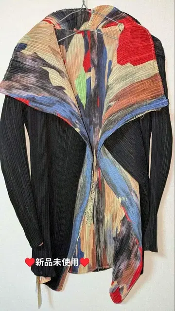 미사용 새상품 다색 플리츠 리버시블 3way 가디건