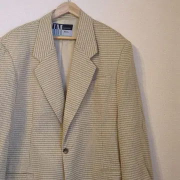 미국 빈티지 의류 테일러드 자켓 수트 체크 베이지 빈티지 90s