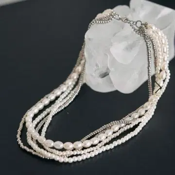 렙심 볼륨 숏 목걸이 실버