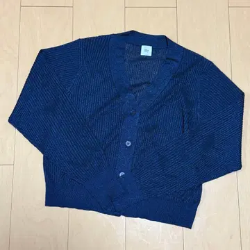 IENA 네이비 리브 가디건 라메