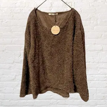 12330 Mon tresor 모트레조 샤기 니트 L 브라운