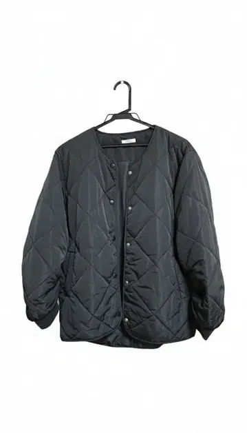 다운 자켓 충전솜 퀼팅 노카라 자켓