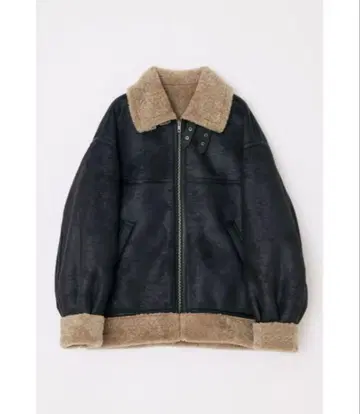 러그 아젬 VINTAGE OVER 페이크 무스탕 블랙