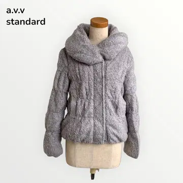 a.v.v standard: 보아풍 충전솜 숏코트 짧은 기장