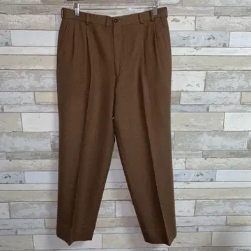 PAPAS ISLAND 2턱 헤링본 울 팬츠 sizeLL 일본제