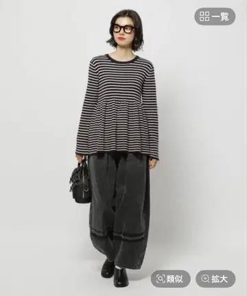 페플럼 리브 니트 풀오버 M 사이즈 nikoand -