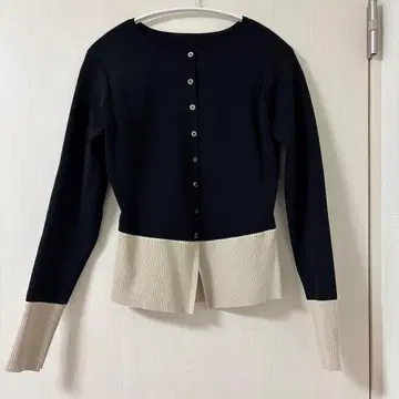 anuans 페플럼 니트 가디건