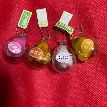 헤이세이 레트로 개운 풍수 병아리 볼체인 4개