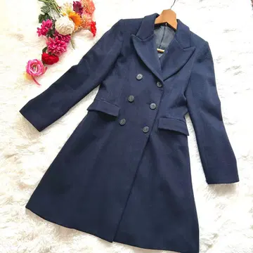 [새상품급] theory 띠어리 더블 브레스트 체스터 코트 네이비 S