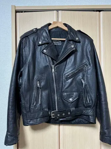 LeatherMen 천연 가죽 더블 라이더 자켓 42 ayne