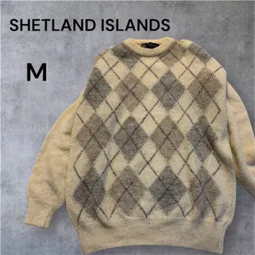 셰틀랜드 울 퓨어 뉴 울 니트 스웨터 스코틀랜드 영국제