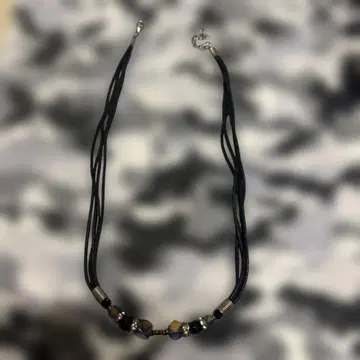 다중 스트랜드 목걸이 블랙