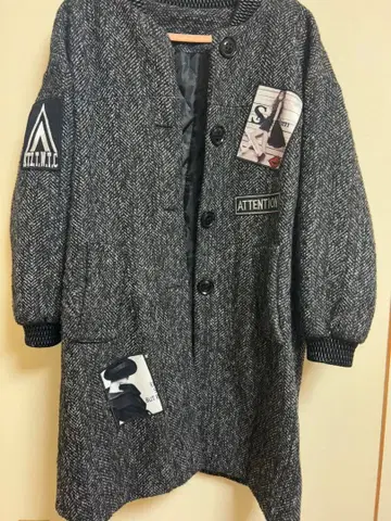 헤링본 디자인 체스터 코트