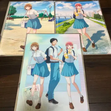 다이토 복권 [푸른상자] E상 클리어 파일 & 스티커 세트 3종 세트