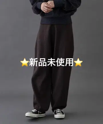 FORK&SPOON 코튼 울 니트 팬츠 BROWN/2