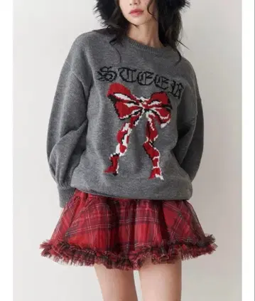 jouetie 쥬에티 니트 리본 그레이