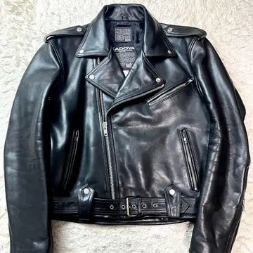 컨디션 최상/L 사이즈 카도야 더블 라이더 가죽 자켓 블랙