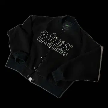 a few Good Kids 바시티 자켓 블랙