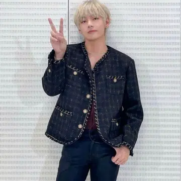 수회 착용 BTS 테테 & Snow Man 사쿠마 착용 트위드 자켓