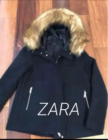 ZARA 퍼 탈부착 가능 코트 자켓 퍼 포함 블랙 자켓