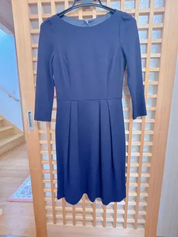 아나이 ANAYI 네이비 무릎 기장 원피스 38