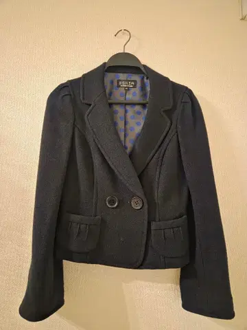 Sonia Rykiel 네이비 더블 브레스트 자켓 38