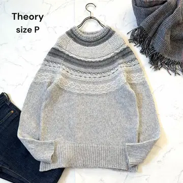 [ 23AW ] Theory 울 블렌드 페어아일 스웨터 노르딕 무늬