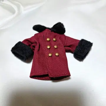 오비츠11 퍼 달린 코트 와인 레드 작가님 작품