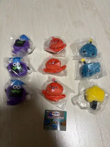 교육 방송 인형 배지 9종 세트