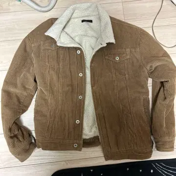 브라운 코듀로이 보아 자켓