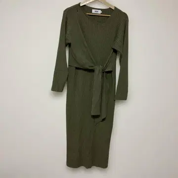 AZUL 리브 롱 원피스 M 올리브