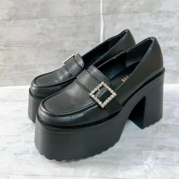 MARS 마즈 통굽 로퍼 비쥬 블랙 지뢰계 갸루 38