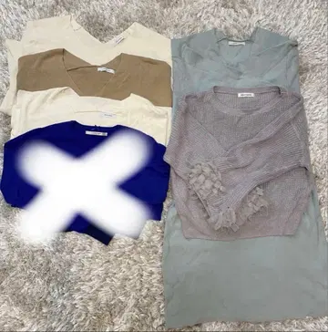 여성용 의류 묶음 판매 JEANASIS 니트 5점