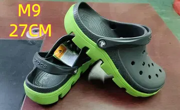 Crocs 디이터 클로그 샌들 M 9 27CM 블랙/그린 1