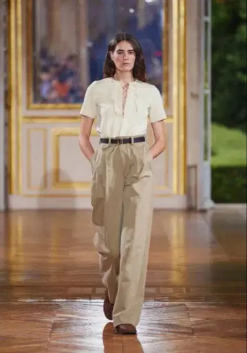 auralee WASHED FINX CHINO ONETUCK PANTS