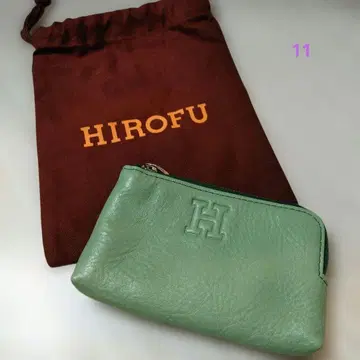 미사용 새상품 히로 가죽 컴팩트 카드 케이스 키케이스