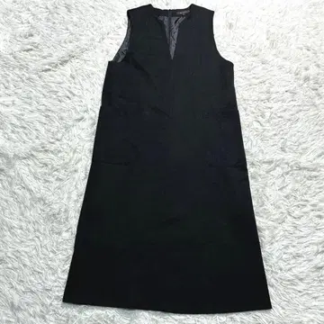 리플렉트 [세탁 가능] 헤링본 무늬 오버롤 스커트 블랙 11호