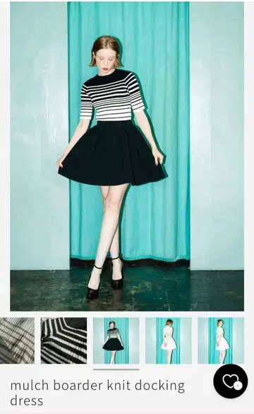 셰리에 mulch boarder knit docking dress 브라