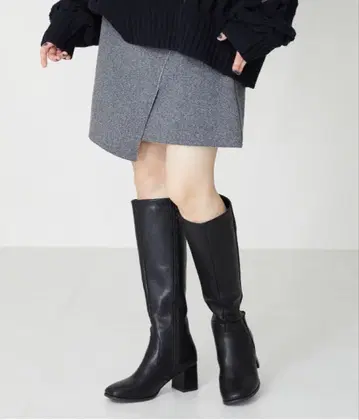 미사용 새상품! ORiental TRaffic 스퀘어토 힐 롱 부츠