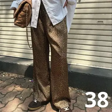 [슬로브 이에나] 레오파드 팬츠 38