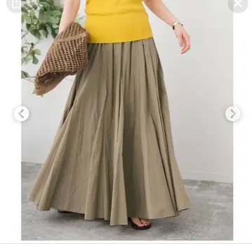 Spick & Span HYU 개더 플레어 스커트