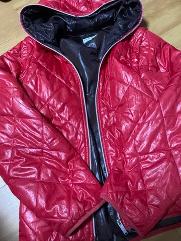 컨버스 다운 자켓 빨간색