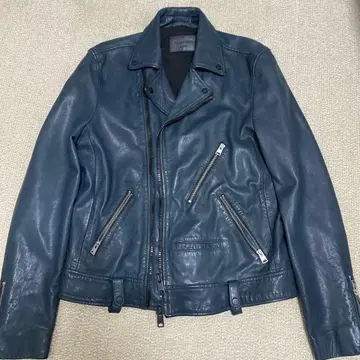 ALLSAINTS 다크 블루 가죽 자켓 M 미사용 자택 보관품