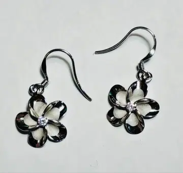 가격 인하 플루메리아 하와이안 주얼리 귀걸이 실버 925 지르코니아